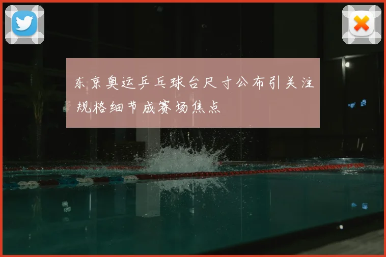 东京奥运乒乓球台尺寸公布引关注 规格细节成赛场焦点